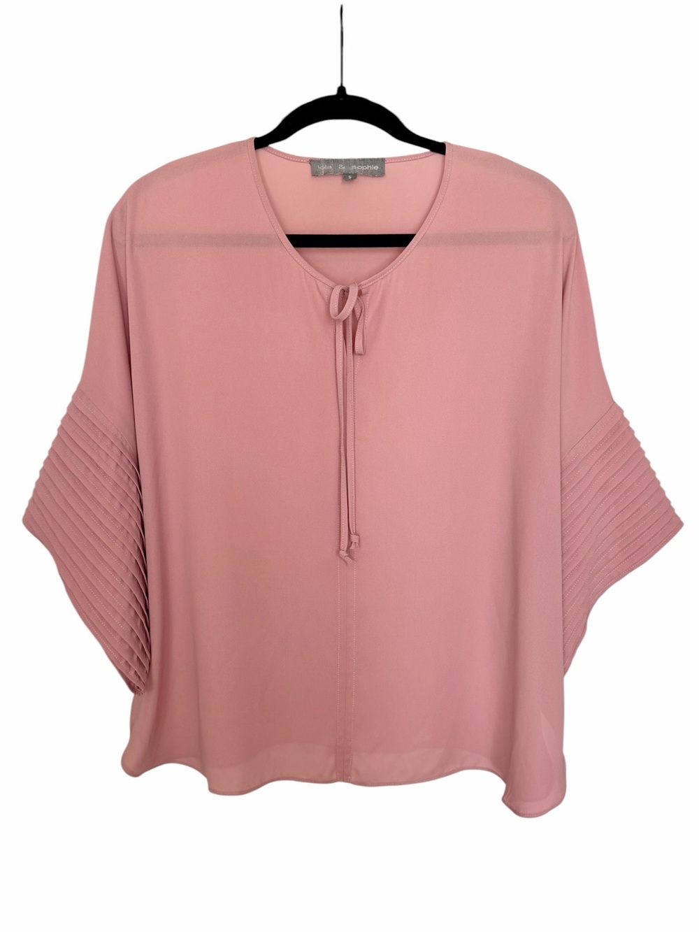 Lola and Sophie Pleated Detail Blouse - Size Small